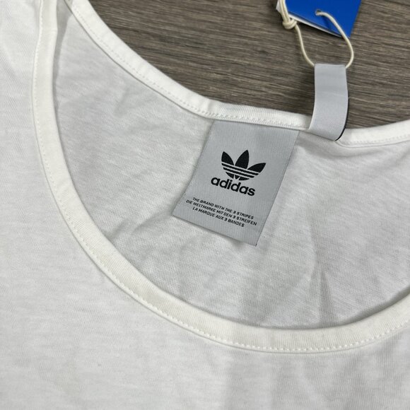 Adidas Tank Top Size XL Mens White Originals Essentials Logo Trefoil - Picture 3 of 11